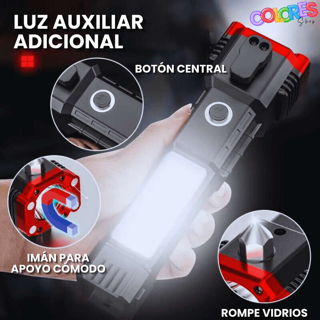 Linterna Tactica Multiuso 6 en 1
