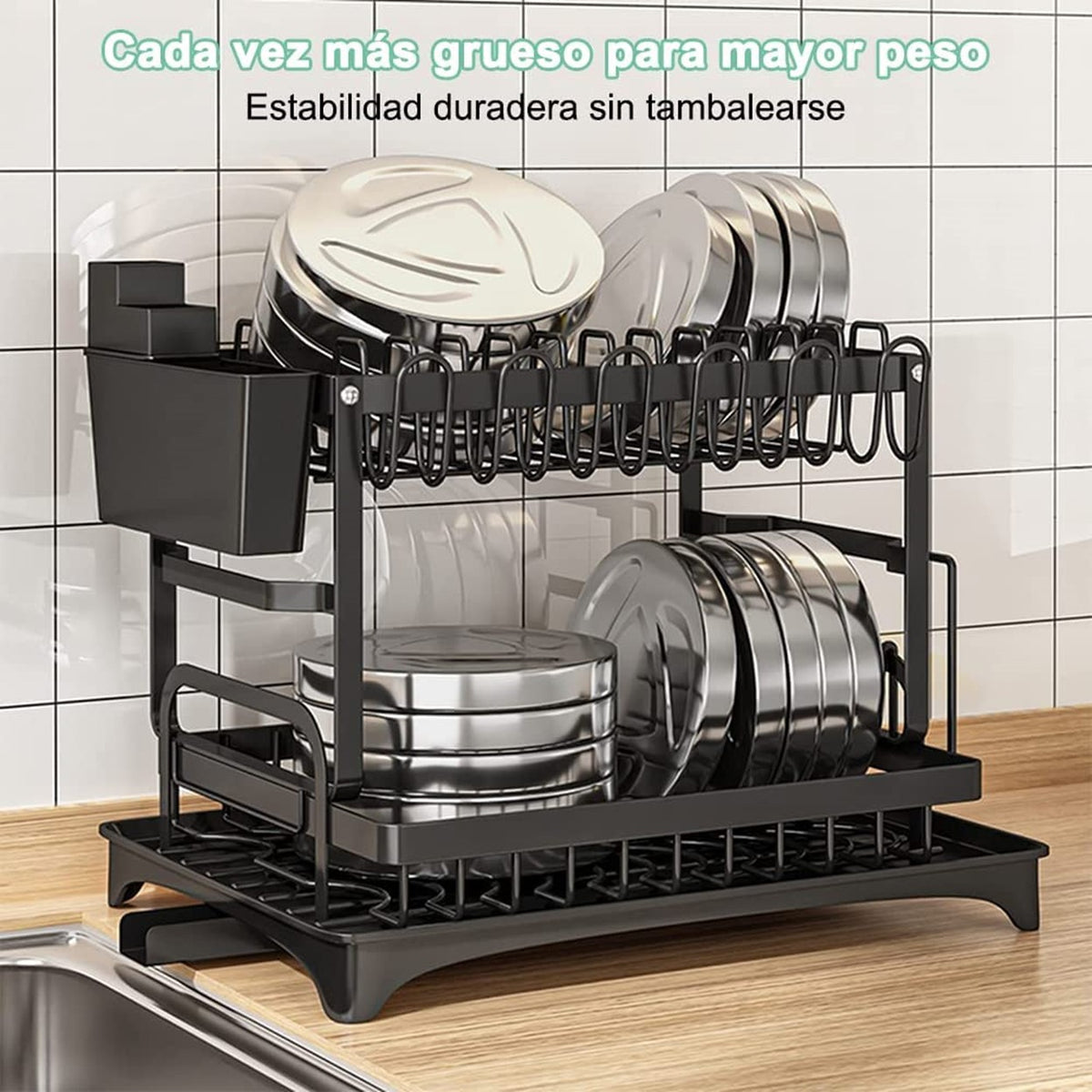 Escurridor De Platos 2 Niveles Multifuncional