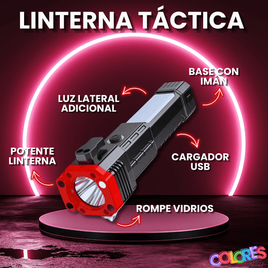 Linterna Tactica Multiuso 6 en 1